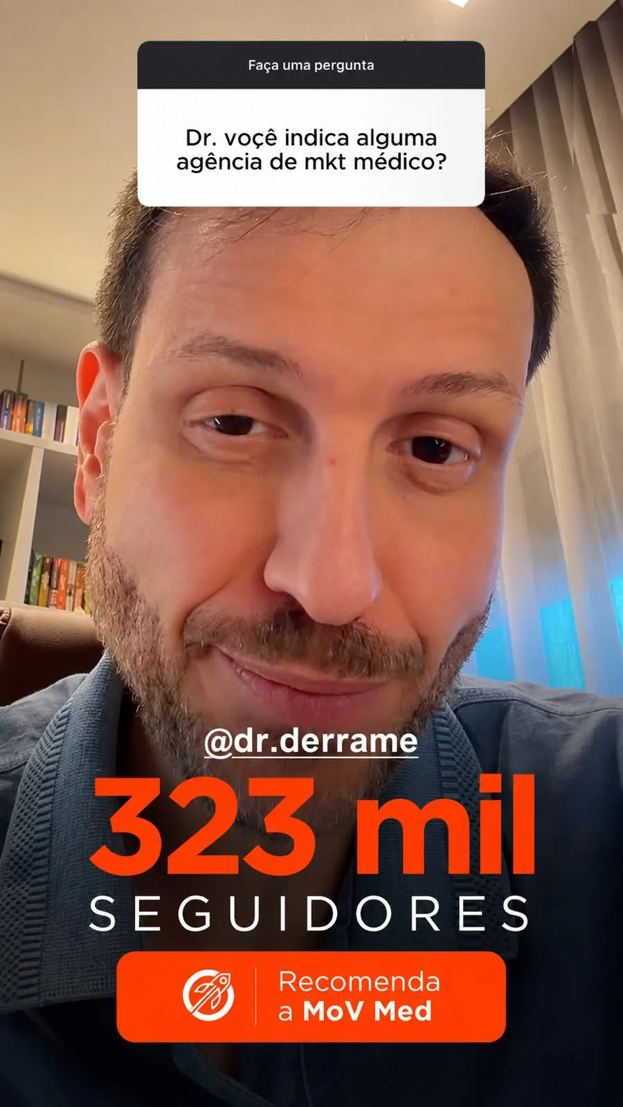 Depoimento em vídeo do Dr. Derrame, com 323 mil seguidores, recomendando a MovMed