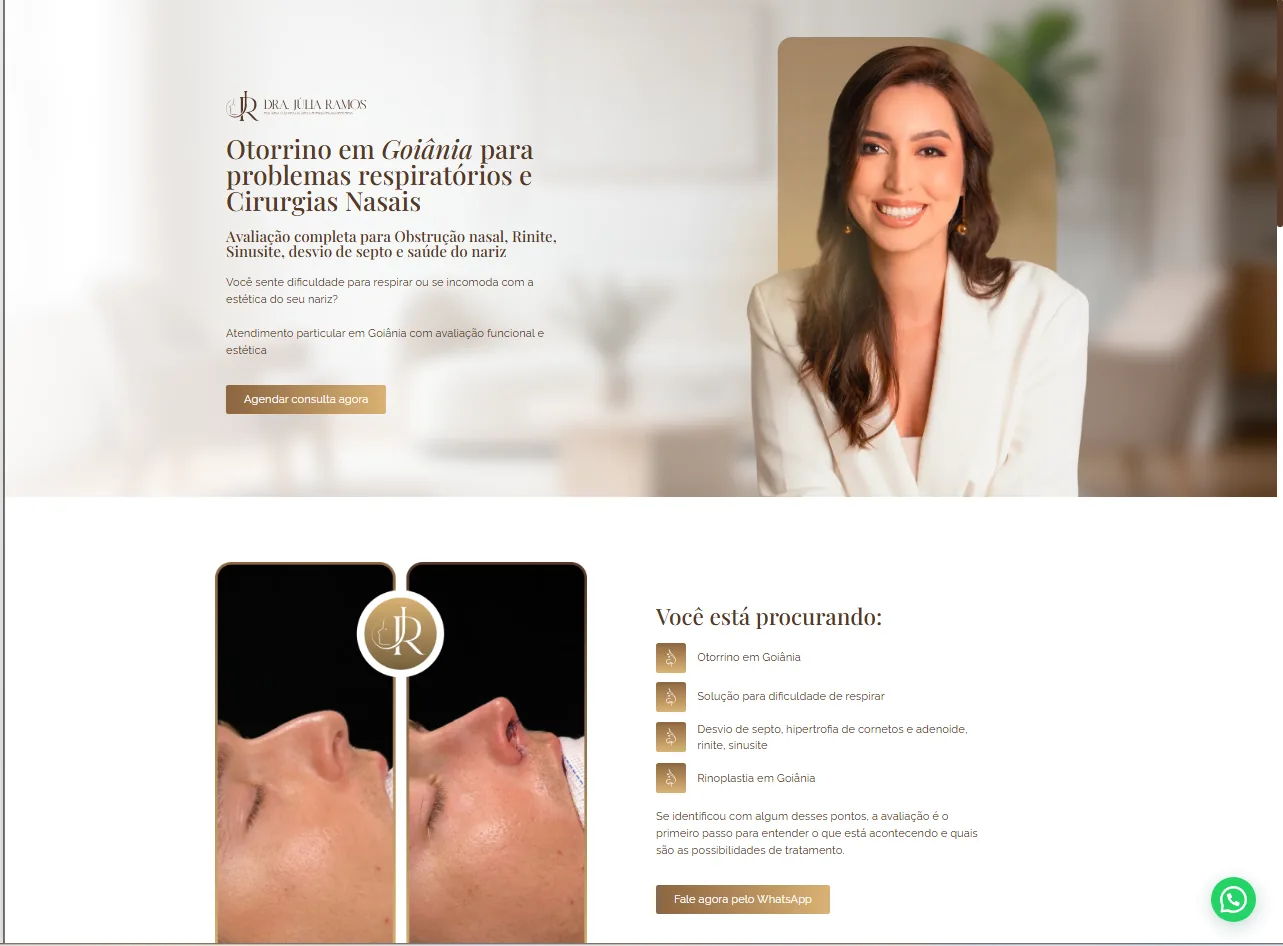 Site institucional de clínica criado pela MovMed